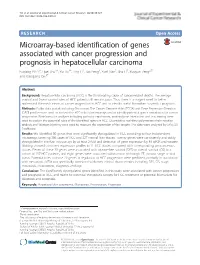 Microarray-Based Identification of Genes Associated with Cancer