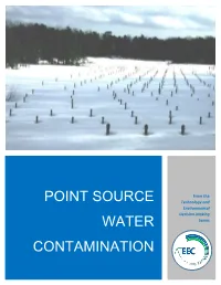 Point Source Water Contamination Module Was Originally Published in 2003 by the Advanced Technology Environmental and Energy Center (ATEEC)