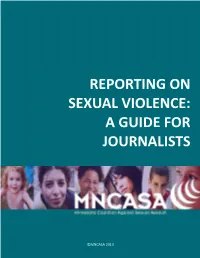 Reporting on Sexual Violence: a Guide for Journalists