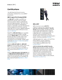 Security Certifications Related to the Linux on IBM Z® Environment