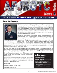 September 2019 Check Us out on AFJROTC.COM HQ AF Junior ROTC from the Director