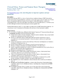 Clinical Policy: Proton and Neutron Beam Therapies Reference Number: CP.MP.70 Coding Implications Last Review Date: 11/20 Revision Log