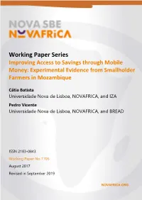 Improving Access to Savings Through Mobile Money: Experimental Evidence from African Smallholder Farmers*