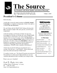 President's Column Scott R. Chiples CWS-V MPRA