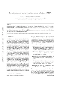Proton-Induced Cross-Sections of Nuclear Reactions on Lead up to 37 Mev