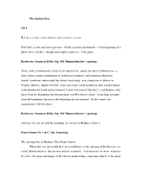 The Spoken Text CD 1 1 a Door Creaks; Wind, Thunder, and Woman's