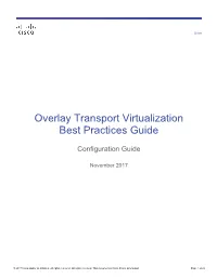 OTV Best Practices Configuration Guide