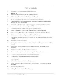 Table of Contents