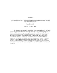 A Musicological and Theological Analysis of Sufjan Stevens's Song, "Christmas Unicorn"