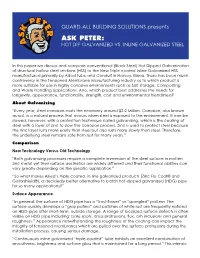 Ask Peter: Hot Dip Galvanized Vs