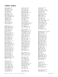Author Index