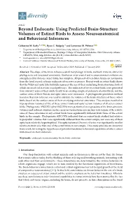 Beyond Endocasts: Using Predicted Brain-Structure Volumes of Extinct Birds to Assess Neuroanatomical and Behavioral Inferences