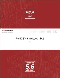 Fortios™ Handbook - Ipv6