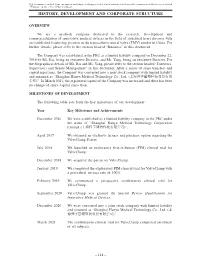History, Development and Corporate Structure