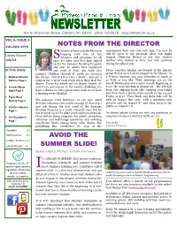 Notes from the Director