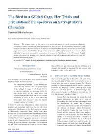 Perspectives on Satyajit Ray's Charulata