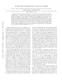 Scalable Global Entangling Gates on Arbitrary Ion Qubits