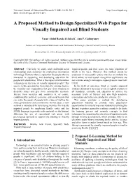 A Proposed Method to Design Specialized Web Pages for Visually Impaired and Blind Students