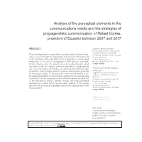 Analysis of the Perceptual Elements in the Communications Media and The
