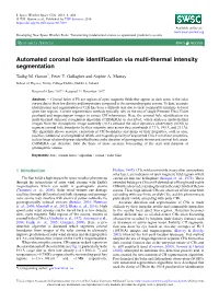 Automated Coronal Hole Identification Via Multi-Thermal Intensity