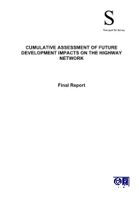 Cumulative Assessment of Future Development Impacts on the Highway Network