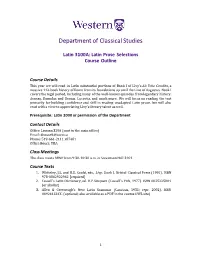Department of Classical Studies