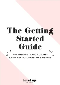 FOR THERAPISTS and COACHES LAUNCHING a SQUARESPACE WEBSITE Copyright Stuff
