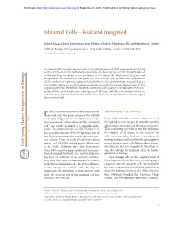 Minimal Cells—Real and Imagined