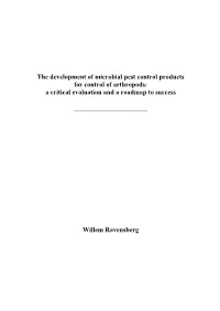 The Development of Microbial Pest Control Products for Control of Arthropods: a Critical Evaluation and a Roadmap to Success __