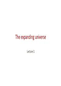 The Expanding Universe
