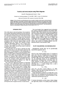 Vorticity and Strain Analysis Using Mohr Diagrams FLOW