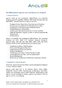 Die DMS-Systeme Agorum Core Und Alfresco Im Vergleich