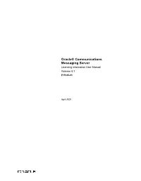 Oracle Communications Messaging Server Licensing Information User Manual Third-Party Notices