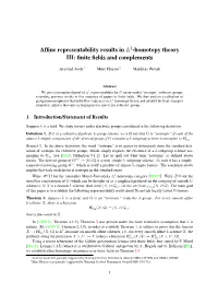 Finite Fields and Complements