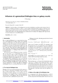 Influence of a Generalized Eddington Bias on Galaxy Counts