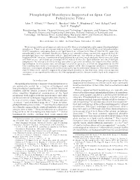 Phospholipid Monolayers Supported on Spun Cast Polystyrene Films John T