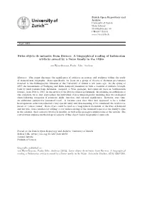 Swiss Objets De Mémoire from Borneo: a Biographical Reading of Indonesian Artifacts Owned by a Swiss Family in the 1920S