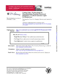 Fasting-Induced Hypoleptinemia Expands Functional Regulatory T Cells in Systemic Lupus Erythematosus This Information Is Current As of October 3, 2021