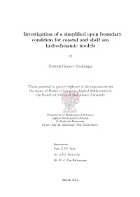 Investigation of a Simplified Open Boundary Condition for Coastal And