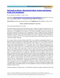 Mcvaugh on Flores, 'Horizontal Yellow: Nature and History in the Near Southwest'
