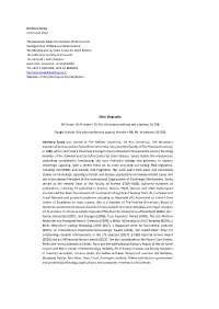 Short Biography (H-Factor: ISI: H-Index = 70, No. of Citations