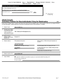 Voluntary Petition for Non-Individuals Filing for Bankruptcy 4/16 If More Space Is Needed, Attach a Separate Sheet to This Form