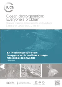 8.4 the Significance of Ocean Deoxygenation for Continental Margin Mesopelagic Communities J