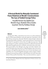 A Revised Model for Mutually Constituted Power