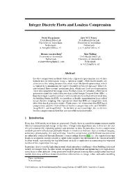 Integer Discrete Flows and Lossless Compression