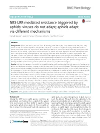 NBS-LRR-Mediated Resistance Triggered By