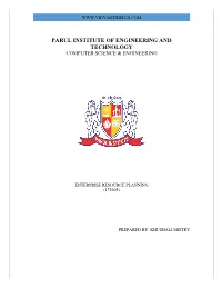 Parul Institute of Engineering and Technology Computer Science & Engineering