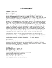 Poe and La Plata Syllabus