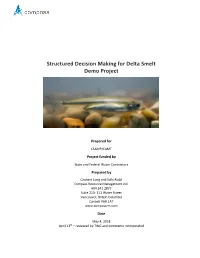 Structured Decision Making for Delta Smelt Demo Project