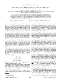 Polarization Squeezing of Light by Single Passage Through an Atomic Vapor
